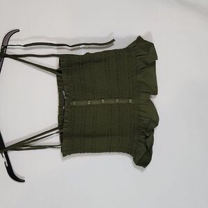MILITARY Green  crop top size M